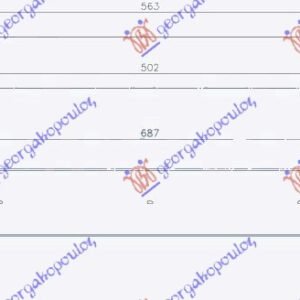 HLADNJAK INTERKULERA 1.9 TDi (500x70x88) -00 - VW SHARAN 1995-2010 (7M8/7M9/7M6)