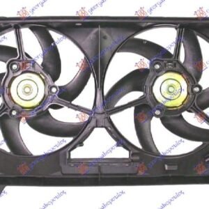 VENTILATOR (DUPLI) KOMPLET (DIZEL) (+AC) (340/340mm) (2+2 PIN) - PEUGEOT PARTNER 1996-2002 (5/G)