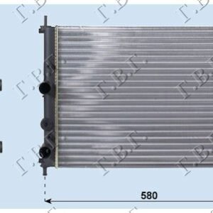 HLADNJAK MOTORA 1.6i16V (+AC) (47.5x41) (MARELLI TIP) - FIAT MULTIPLA 1998-2004 (186)