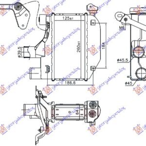 HLADNJAK INTERKULERA 1.4 D4D (125x260x64) (CEO ALUMINIJUM) - TOYOTA COROLLA SDN 2002-2006 (E 12)