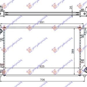 HLADNJAK MOTORA 1.4 D4D DIZEL (MAN) (625x390) - TOYOTA COROLLA SDN 2002-2006 (E 12)