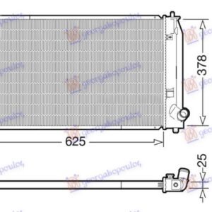 HLADNJAK MOTORA 1.4 D4D DIZEL (MAN) (625x390) (KOYO) - TOYOTA COROLLA SDN 2002-2006 (E 12)