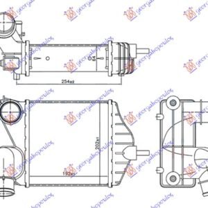 HLADNJAK INTERKULERA 1.6 MJTD-1.9 JTD (192x209x65) - FIAT IDEA 2004-2010 (350)