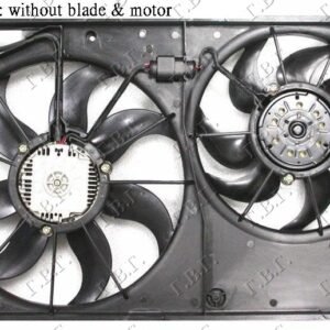 VENTILATOR KOMPLET (280mm) (DUGULJASTI KONEKTOR) - SKODA SUPERB 2001-2008 (3U4)