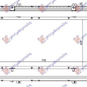 HLADNJAK MOTORA BENZIN-DIZEL (790x410x34) (MEHANICKI SPOJ) - FIAT DUCATO II 2002-2006 (244)
