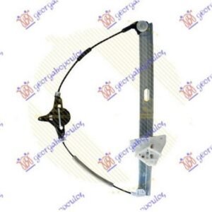 PODIZAC PREDNJEG PROZORA ELEKTRICNI (BEZ MOTORA) - MAZDA 2 2007-2014 (DE/DH)