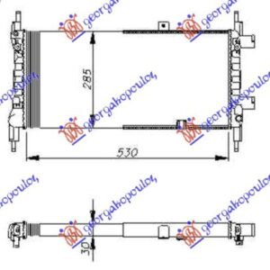 HLADNJAK MOTORA 1.2CC (53x29) - OPEL KADETT E 1985-1988 (T85)