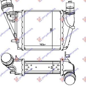 HLADNJAK INTERKULERA 1.5 DCi DIZEL (188x183x64) DUPLA BRZA SPOJNICA - RENAULT TWINGO 2007-2012 (CN0)