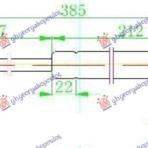 AMORTIZER GEPEK VRATA (385L-425N) - RENAULT TWINGO 2007-2012 (CN0)