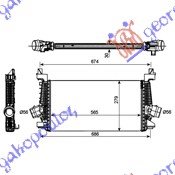 HLADNJAK INTERKULERA 1.4-1.6T BENZIN - 1.3-1.7 CDTI (565x282x30) - OPEL ASTRA H 2004-2010 (A04)