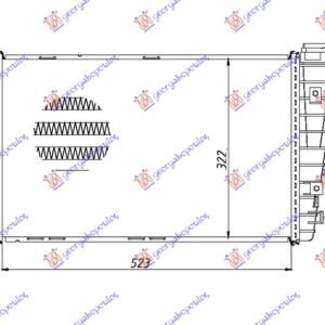 HLADNJAK INTERKULERA 1.3-1.9 CDTi (52x32x27) - OPEL ASTRA H 2004-2010 (A04)