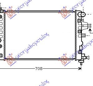HLADNJAK MOTORA 1.2/1.4/1.8 BENZIN (MAN/AUTO) (600x360) CEV DIJAGONALNO - OPEL ASTRA H 2004-2010 (A04)