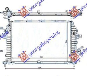 HLADNJAK MOTORA 1.7/1.9CDTi 2.0i16V OPC (+/-AC) (AUTO) (60x41) - OPEL ASTRA H 2004-2010 (A04)