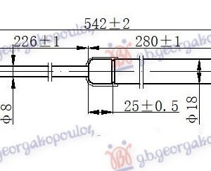AMORTIZER HAUBE (543L-310N) - OPEL ASTRA H 2004-2010 (A04)