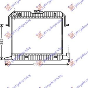 HLADNJAK MOTORA 1.8/2.0cc (-AC) (40x50) - OPEL OMEGA A 1988-1991 (V87)