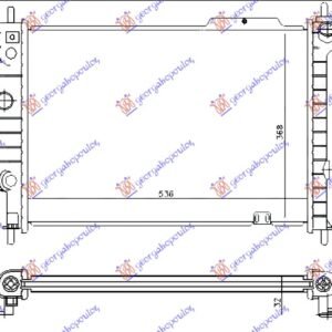 HLADNJAK MOTORA 1.7 DIZEL (53.5x37.5) - OPEL ASTRA F 1991-1994 (T92)