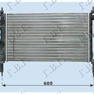 HLADNJAK MOTORA 1.4/1.6 (52.5x31) - OPEL ASTRA F 1995-1998 (T92)