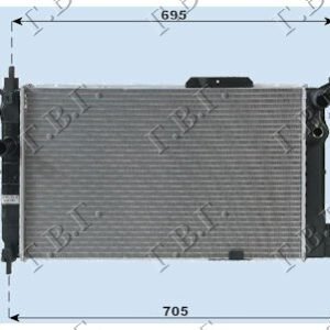 HLADNJAK MOTORA 1.4/1.6 (+/-AC) (585x349x32) - OPEL ASTRA F 1995-1998 (T92)