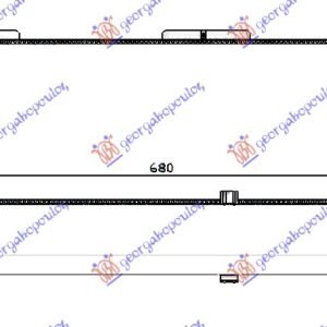 HLADNJAK MOTORA 1.4/1.6 (AUTO) (+AC) (68x28) (DIJAGONALNO) - OPEL TIGRA 1995-2004 (S93)