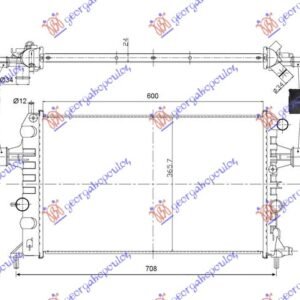 HLADNJAK MOTORA 1.4/1.6/1.8 (+AC) (60x37) - OPEL ASTRA G 1998-2004 (T98/F35)