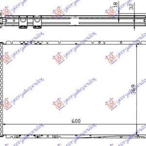 HLADNJAK MOTORA 2.0/2.2 BENZIN / 2.0/2.2 TD DIZEL (600x370) - OPEL ASTRA G 1998-2004 (T98/F35)