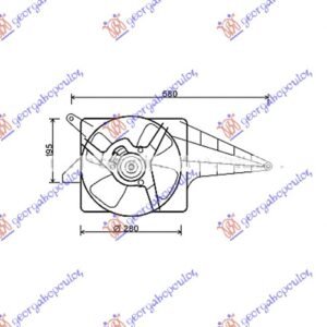 VENTILATOR (1.0/1.2cc) (-AC) - OPEL CORSA B 1997-2000 (S93)