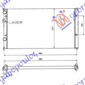 HLADNJAK MOTORA ZA SVE MODELE BENZIN/DIZEL (+AC) (63x38) - VW POLO CLASSIC 1995-2002 (6V2)