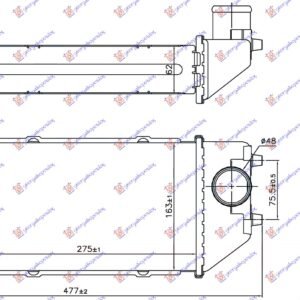 HLADNJAK INTERKULERA 2.2 CTDI (275x163x62) - HONDA CR-V 2002-2007 (RD)