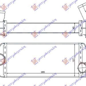 HLADNJAK INTERKULERA 1.4 D DIZEL (285x125x40) - MINI COOPER/ONE 2002-2006 (R50/F53)