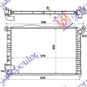 HLADNJAK MOTORA 1.4/1.6CC (+AC) (57.8x40) - MINI COOPER/ONE 2002-2006 (R50/F53)