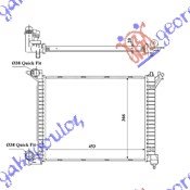 HLADNJAK MOTORA 1.4 T.D. (45.5x36.6x24) - MINI COOPER/ONE 2002-2006 (R50/F53)