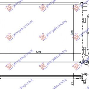 HLADNJAK MOTORA 1.4/1.6i16V (-AC) (54x36) - MINI COOPER/ONE 2002-2006 (R50/F53)