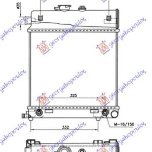 HLADNJAK MOTORA 1.8/2.0/2.2/2.3 (MAN/AUTO) (-AC) (36x43) - MERCEDES C CLASS 1993-1999 (W202)