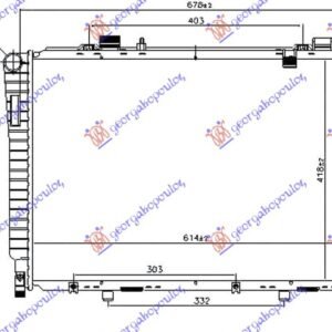 HLADNJAK MOTORA 2.5 CDi (61.5x42) - MERCEDES C CLASS 1993-1999 (W202)