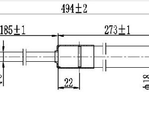 AMORTIZER GEPEK VRATA (493L-590N) - CHEVROLET CAPTIVA 2007-2012