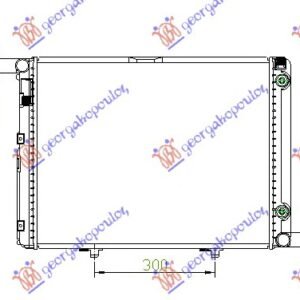 HLADNJAK MOTORA 1.8/2.0/2.3 BENZIN (MAN/AUTO) (+AC) (57.5x45) - MERCEDES 190E  1984-1993 (W201)