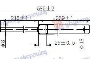 AMORTIZER HAUBE (585L-290N) - MERCEDES C CLASS SDN/S.W. 2000-2003 (W203)