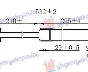 AMORTIZER HAUBE (532L-280N) - MERCEDES C CLASS SDN/S.W. 2000-2003 (W203)