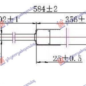 AMORTIZER HAUBE (560L-310N) - MERCEDES CLC COUPE 2001-2008 (W203)