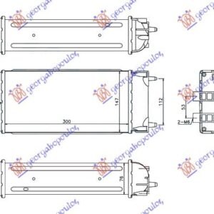 HLADNJAK INTERKULERA 1.6 HDI (30x150x80) 09- - PEUGEOT 308 I 2008-2013 (4B/4A/4C)
