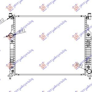 HLADNJAK MOTORA ZA SVE MODELE (MAN/AUTO) (+/-AC) (63.5x53) - MERCEDES ML 2005-2011 (W164)