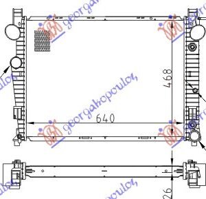 HLADNJAK MOTORA 2.8/3.2i 18V 3.2 Cdi (AUTO) (64x46) - MERCEDES S CLASS 1998-2005 (W220)
