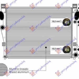 HLADNJAK MOTORA 5.0/5.5/5.8/6.0 BENZIN - 3.2/4.0/4.3 DIZEL (MANUELNI/AUTOMATSKI) (641x469) - MERCEDES S CLASS 1998-2005 (W220)