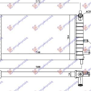 HLADNJAK MOTORA 1.1/1.3CC (50x31) - FORD FIESTA 1996-1999 (JA)