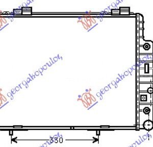 HLADNJAK MOTORA 2.0/2.3 BENZIN &SLK KOMPRESSOR (MAN/AUTO) (+AC) (61x42) - MERCEDES E CLASS 1996-1999 (W210)