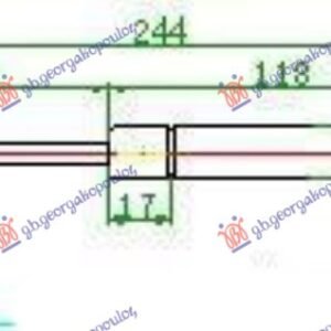 AMORTIZER HAUBE -05 (244L-400N) - VOLVO S60 2000-2010 (384)