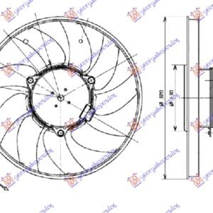 VENTILATOR KLIME KOMPLET (2.0/2.1/2.5/3.0TDi) - MERCEDES SPRINTER 208/408 2006-2013 (W906)