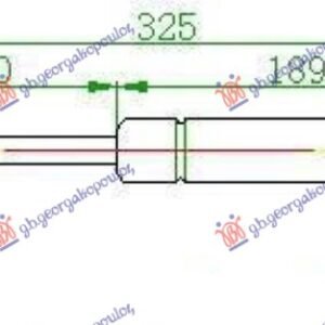AMORTIZER GEPEK VRATA (324L-350N) - VOLVO S40 2004-2007 (544)
