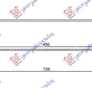 HLADNJAK INTERKULERA 1.3 MJTD (450x100x50) - FIAT LINEA 2007-2013 (323/110)