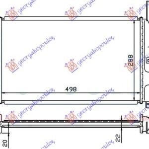 HLADNJAK MOTORA 1.4/1.4CAT/1.6/1.6XR2i/1.8D (50x30) - FORD FIESTA III 1990-1995 (GFJ)